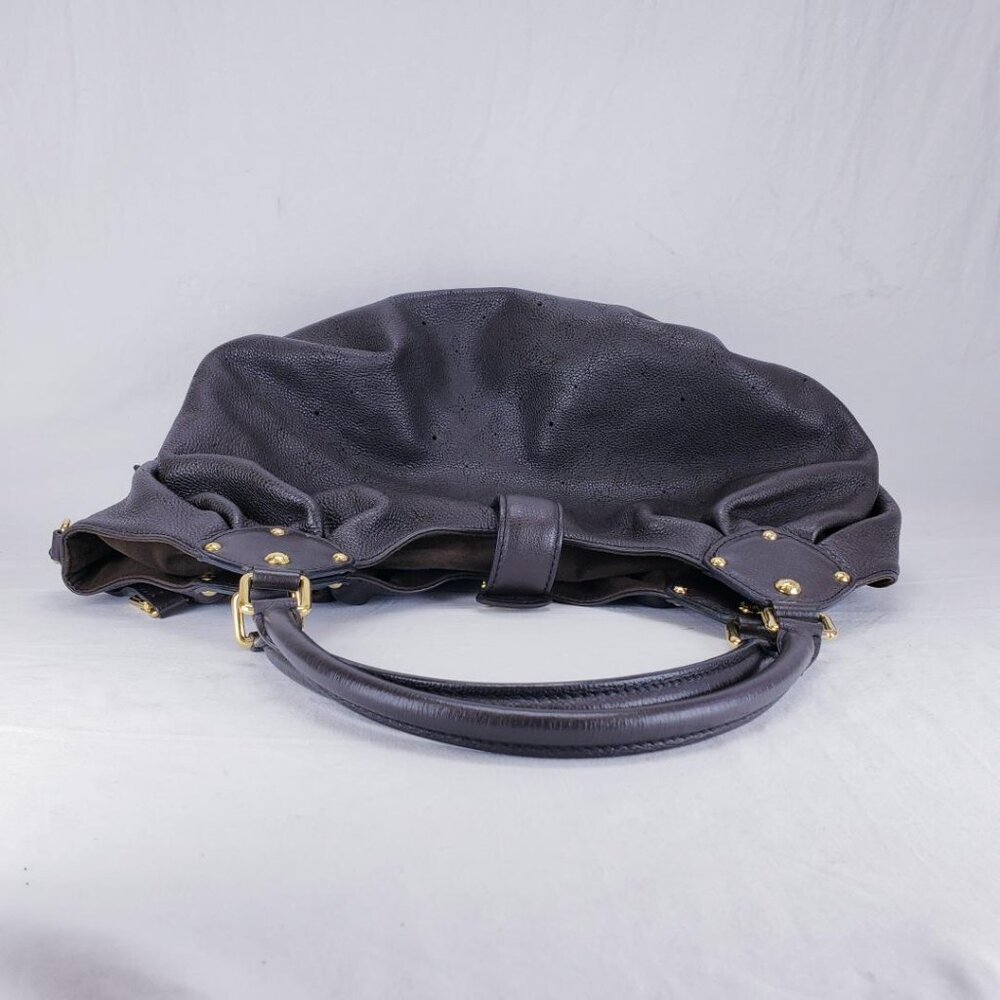 Louis Vuitton Mahina XL Hobo Perforated Leather Shoulder Bag - Brown / Gold - Picture 5 of 12
